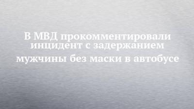 В МВД прокомментировали инцидент с задержанием мужчины без маски в автобусе - chelny-izvest.ru - Набережные Челны