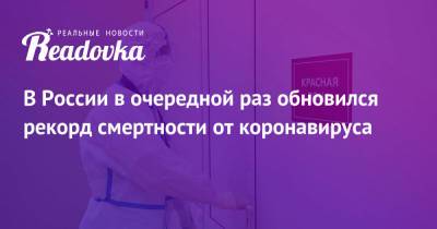 В России в очередной раз обновился рекорд смертности от коронавируса - readovka.news - Россия