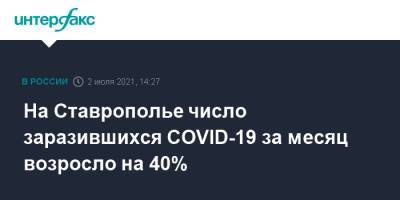На Ставрополье число заразившихся COVID-19 за месяц возросло на 40% - interfax.ru - Москва - Ставрополье край