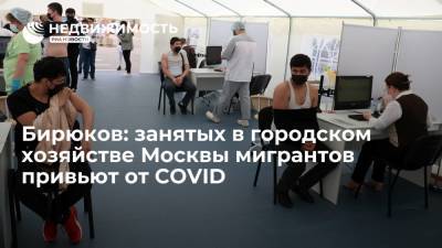 Петр Бирюков - Бирюков заявил, что мигрантов, занятых в городском хозяйстве Москвы, вакцинируют от COVID-19 - realty.ria.ru - Россия - Москва