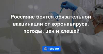 Россияне боятся обязательной вакцинации от коронавируса, погоды, цен и клещей - news.mail.ru - Индия