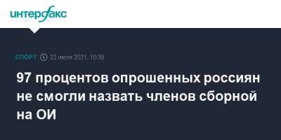 Мария Ласицкене - 97 процентов опрошенных россиян не смогли назвать членов сборной на ОИ - sport-interfax.ru - Москва - Токио