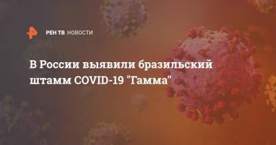 В России выявили бразильский штамм COVID-19 "Гамма" - ren.tv - Россия