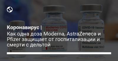 Коронавирус | Как одна доза Moderna, AstraZeneca и Pfizer защищает от госпитализации и смерти с дельтой - liga.net - Украина - Канада