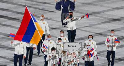 Армен Саркисян - Кадр дня: армянские олимпийцы вышли на главную спортивную арену в Токио - ru.armeniasputnik.am - Япония - Токио - Армения