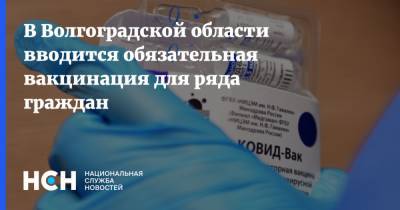 Ольга Зубарева - В Волгоградской области вводится обязательная вакцинация для ряда граждан - nsn.fm - Волгоградская обл.