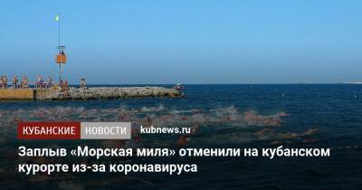 Заплыв «Морская миля» отменили на кубанском курорте из-за коронавируса - kubnews.ru - Краснодарский край - Геленджик