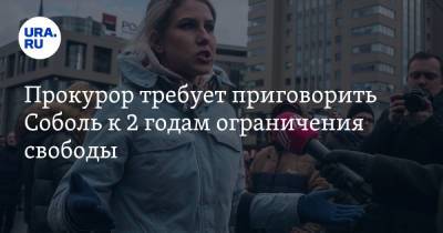 Прокурор требует приговорить Соболь к 2 годам ограничения свободы - ura.news - Россия