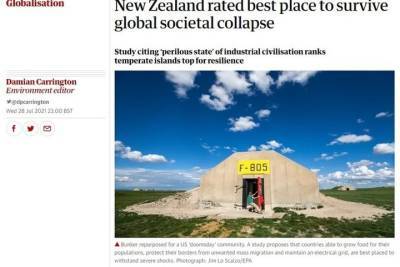 Новая Зеландия признана лучшим местом для выживания при коллапсе - mk.ru - Англия - Ирландия - Новая Зеландия - Исландия