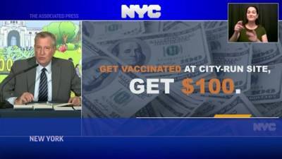 Власти Нью-Йорка заплатят по 100 долларов привившимся от COVID-19 - piter.tv - Нью-Йорк - Нью-Йорк