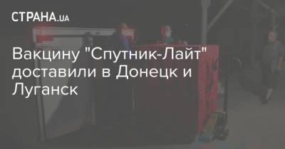 Вакцину "Спутник-Лайт" доставили в Донецк и Луганск - strana.ua - Украина - Киев - Днр - Донецк - Луганск