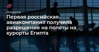 Первая российская авиакомпания получила разрешение на полеты на курорты Египта - tvrain.ru - Россия - Москва - Египет