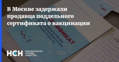 В Москве задержали продавца поддельного сертификата о вакцинации - nsn.fm - Москва