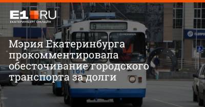 Мэрия Екатеринбурга прокомментировала обесточивание городского транспорта за долги - e1.ru - Екатеринбург