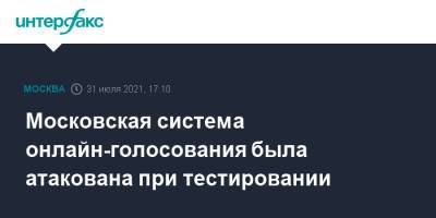 Артем Костырко - Московская система онлайн-голосования была атакована при тестировании - interfax.ru - Москва