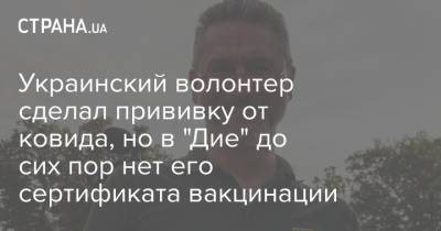 Геннадий Друзенко - Украинский волонтер сделал прививку от ковида, но в "Дие" до сих пор нет его сертификата вакцинации - strana.ua - Украина