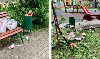 Москвичи пожаловались на скопления мусора на уличных скамейках после введения QR-кодов - mskgazeta.ru