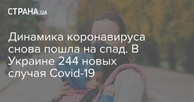 Динамика коронавируса снова пошла на спад. В Украине 244 новых случая Covid-19 - strana.ua - Украина