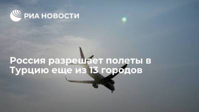 Россия с 12 июля разрешает полеты в Турцию еще из 13 городов - ria.ru - Россия - Москва - Турция - с. 12 Июля