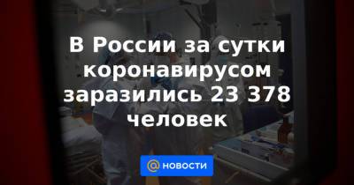 В России за сутки коронавирусом заразились 23 378 человек - news.mail.ru - Россия