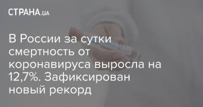 В России за сутки смертность от коронавируса выросла на 12,7%. Зафиксирован новый рекорд - strana.ua - Россия - Санкт-Петербург - Украина