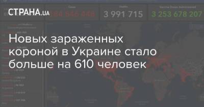 Новых зараженных короной в Украине стало больше на 610 человек - strana.ua - Украина