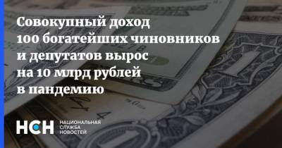 Совокупный доход 100 богатейших чиновников и депутатов вырос на 10 млрд рублей в пандемию - nsn.fm
