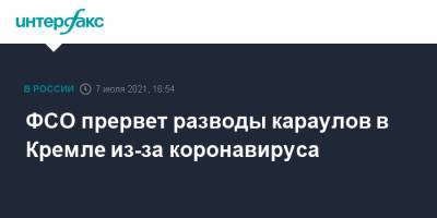 ФСО прервет разводы караулов в Кремле из-за коронавируса - interfax.ru - Москва