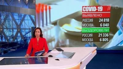 В России за сутки выявили 24818 новых случаев COVID-19 - 1tv.ru - Россия