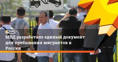 МВД разработало единый документ для пребывания мигрантов в России - ridus.ru - Россия