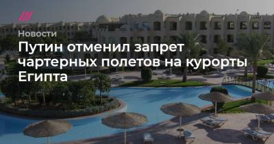 Путин отменил запрет чартерных полетов на курорты Египта - tvrain.ru - Россия - Египет - Каир