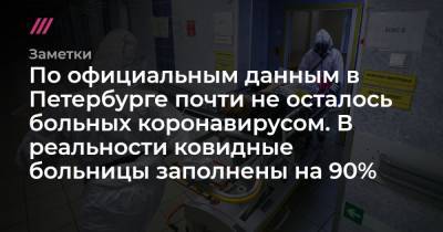 По официальным данным в Петербурге почти не осталось больных коронавирусом. В реальности ковидные больницы заполнены на 90% - tvrain.ru - Санкт-Петербург