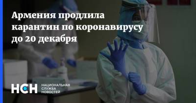 Никола Пашинян - Армения продлила карантин по коронавирусу до 20 декабря - nsn.fm - Армения