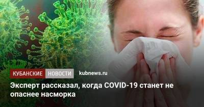 Дидье Питт - Эксперт рассказал, когда COVID-19 станет не опаснее насморка - kubnews.ru