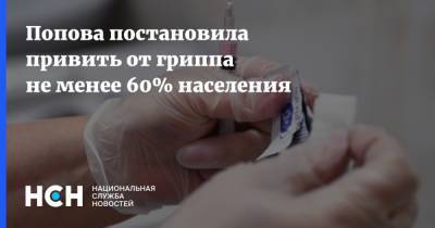 Анна Попова - Попова постановила привить от гриппа не менее 60% населения - nsn.fm - Россия