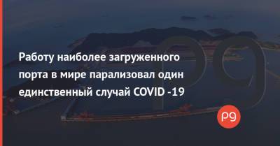Работу наиболее загруженного порта в мире парализовал один единственный случай COVID -19 - thepage.ua - Украина - Судно