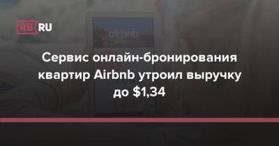 Сервис онлайн-бронирования квартир Airbnb утроил выручку до $1,34 - rb.ru