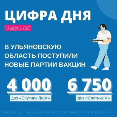 В регион доставили новые партии вакцин «Спутник V» и «Спутник Лайт» - ulpravda.ru - Ульяновская обл.
