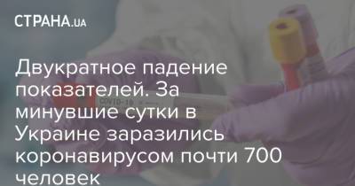 Двукратное падение показателей. За минувшие сутки в Украине заразились коронавирусом почти 700 человек - strana.ua - Украина