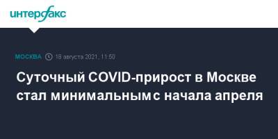 Суточный COVID-прирост в Москве стал минимальным с начала апреля - interfax.ru - Москва