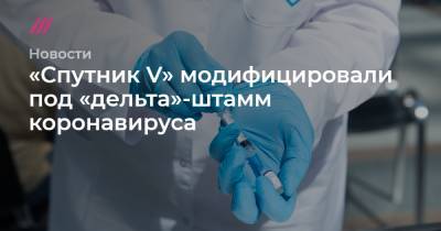«Спутник V» модифицировали под «дельта»-штамм коронавируса - tvrain.ru - Россия