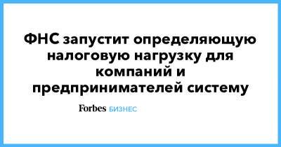 ФНС запустит определяющую налоговую нагрузку для компаний и предпринимателей систему - forbes.ru