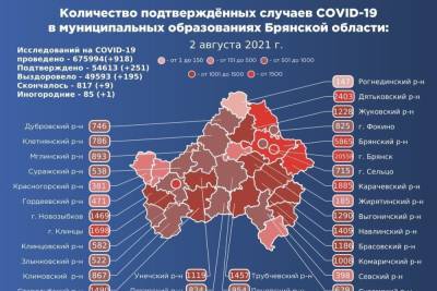 В Брянской области заразились коронавирусом 251 человек - mk.ru - Брянская обл.