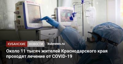 Около 11 тысяч жителей Краснодарского края проходят лечение от COVID-19 - kubnews.ru - Краснодарский край - Сочи - Краснодар - Анапа - Курганинск