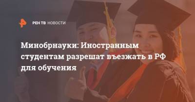 Минобрнауки: Иностранным студентам разрешат въезжать в РФ для обучения - ren.tv - Россия