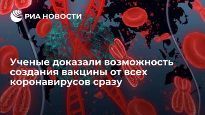 Ученые доказали возможность создания вакцины от всех коронавирусов сразу - ria.ru - Москва - Сингапур