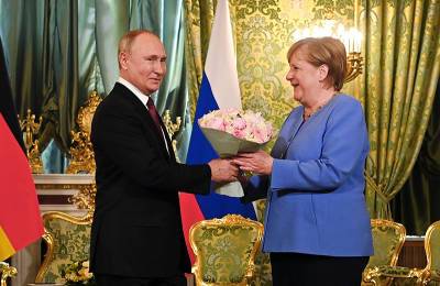 Ангела Меркель - Сергей Лавров - Путин на переговорах с Меркель сообщил о росте торговли с Германией - tvc.ru - Россия - Москва - Германия