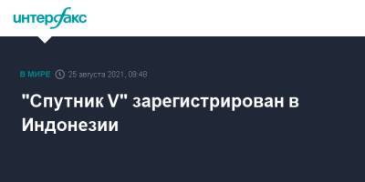 "Спутник V" зарегистрирован в Индонезии - interfax.ru - Россия - Москва - Индонезия