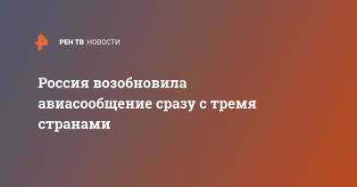 Россия возобновила авиасообщение сразу с тремя странами - ren.tv - Россия - Киргизия - Египет - Доминиканская Республика - Таджикистан - Кипр - Чехия - Венгрия - Южная Корея