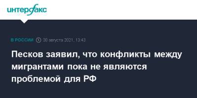Дмитрий Песков - Песков заявил, что конфликты между мигрантами пока не являются проблемой для РФ - interfax.ru - Россия - Москва